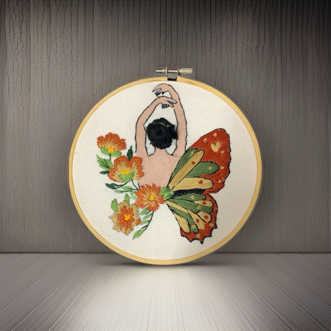 "Metamorphosis" Hand-Embroidered Art