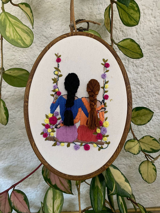 Friendship Blossom Embroidery Art