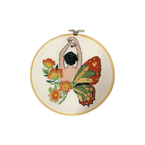 "Metamorphosis" Hand-Embroidered Art